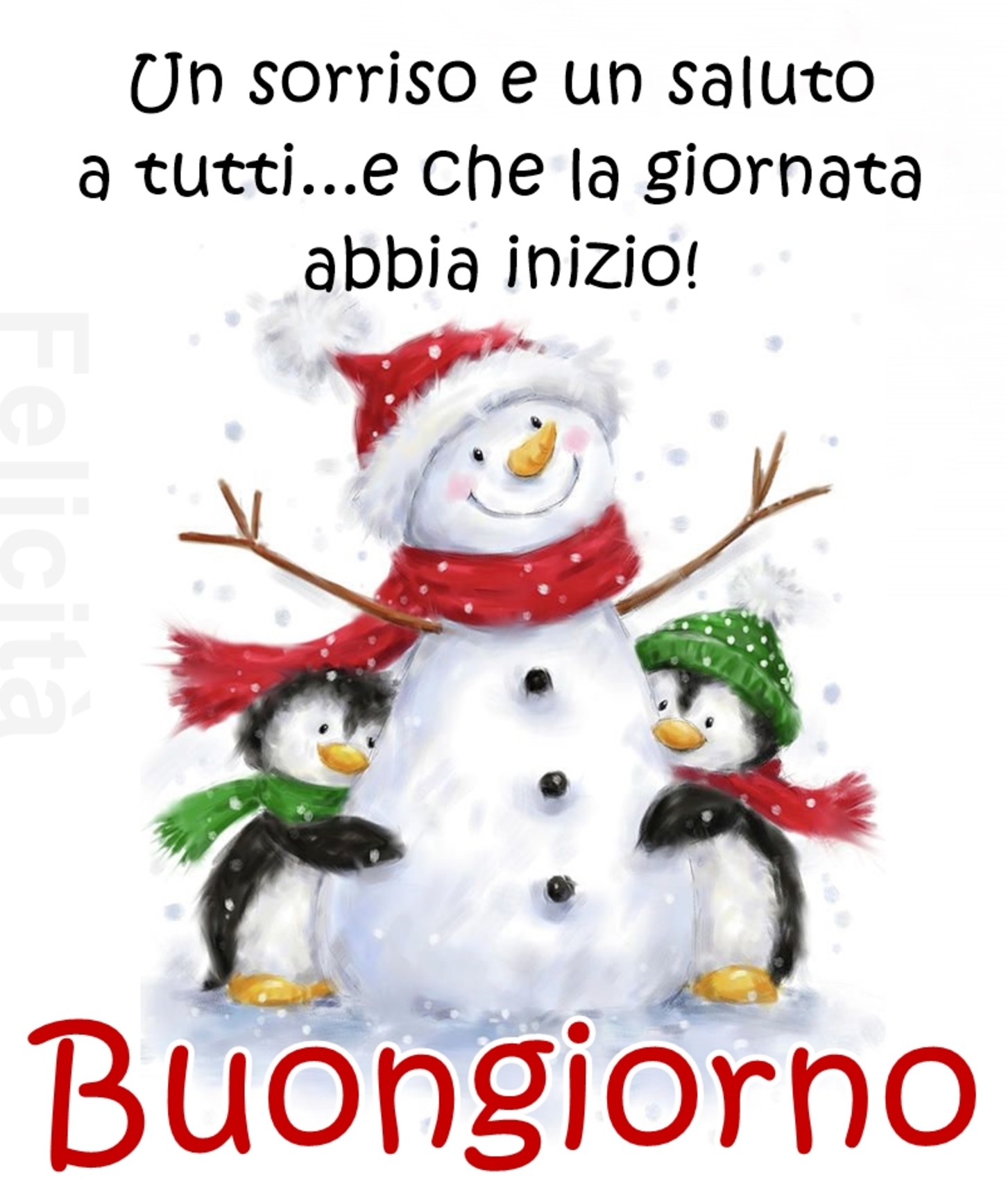 Buongiorno pupazzo di neve Natale (2)