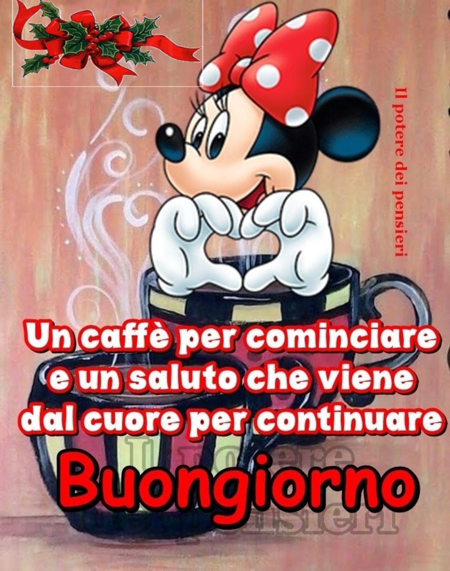 Minni Natale buongiorno immagini