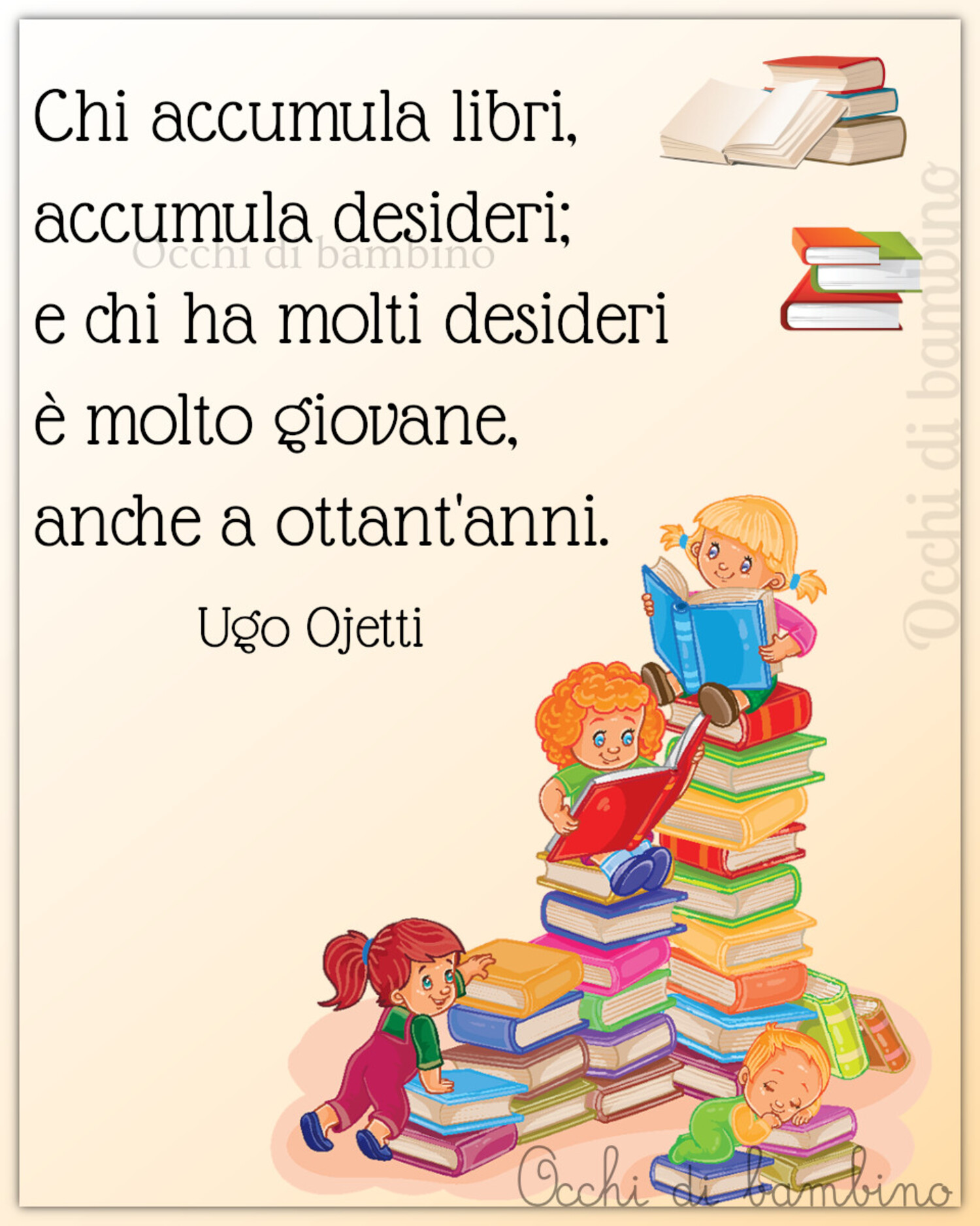 Chi accumula libri accumula desideri e chi ha molti desideri è molto giovane anche a ottant’anni