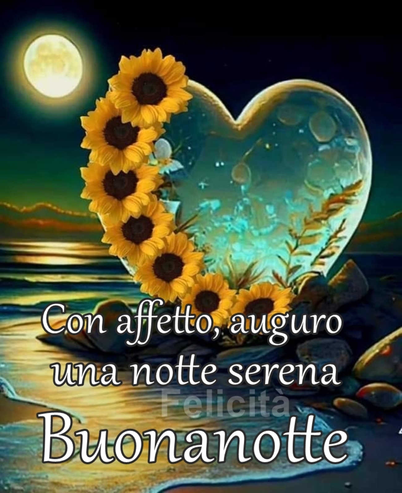 Con affetto auguro una notte serena Buonanotte