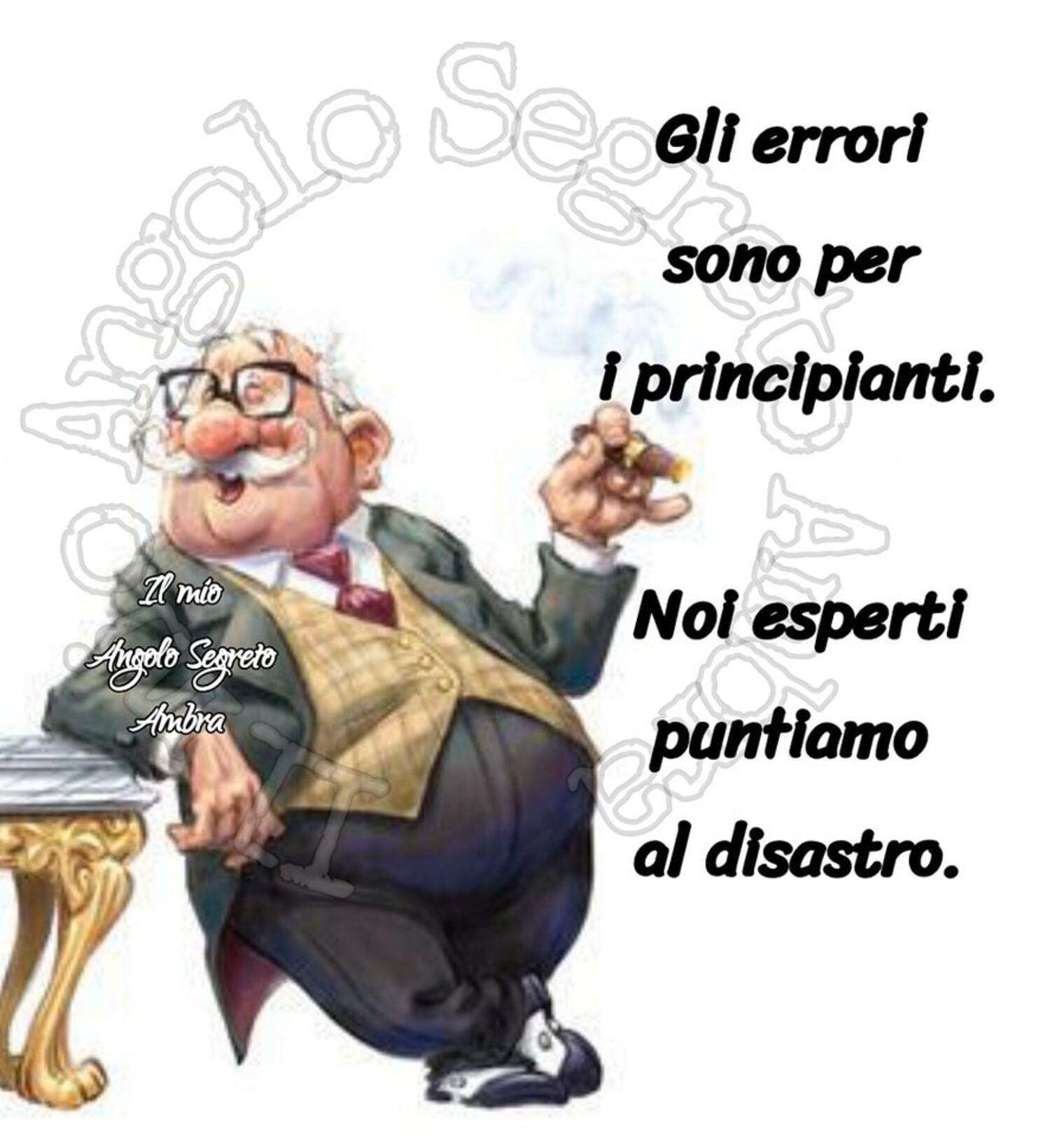 Gli errori sono per i principianti noi esperti puntiamo al disastro