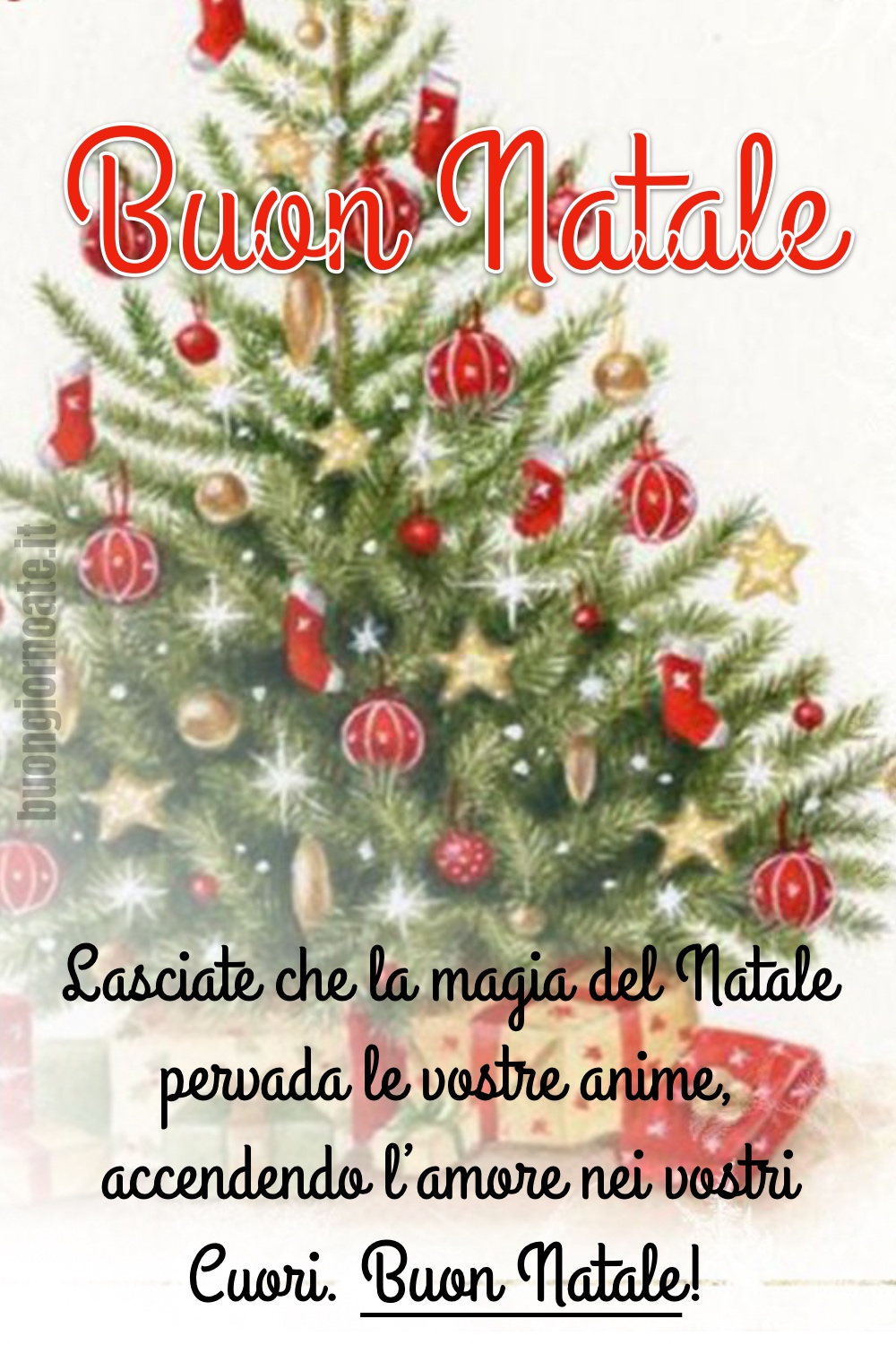 Buon Natale lasciate che la magia del Natale pervada i vostri Cuori